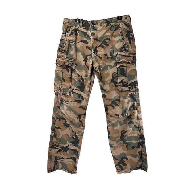 Levis Mens Camo Cargo Pants Relaxed Fit Cotton Blend Durable Casual Wear 32x30 - Picture 1 of 15